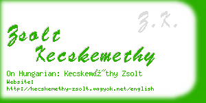 zsolt kecskemethy business card